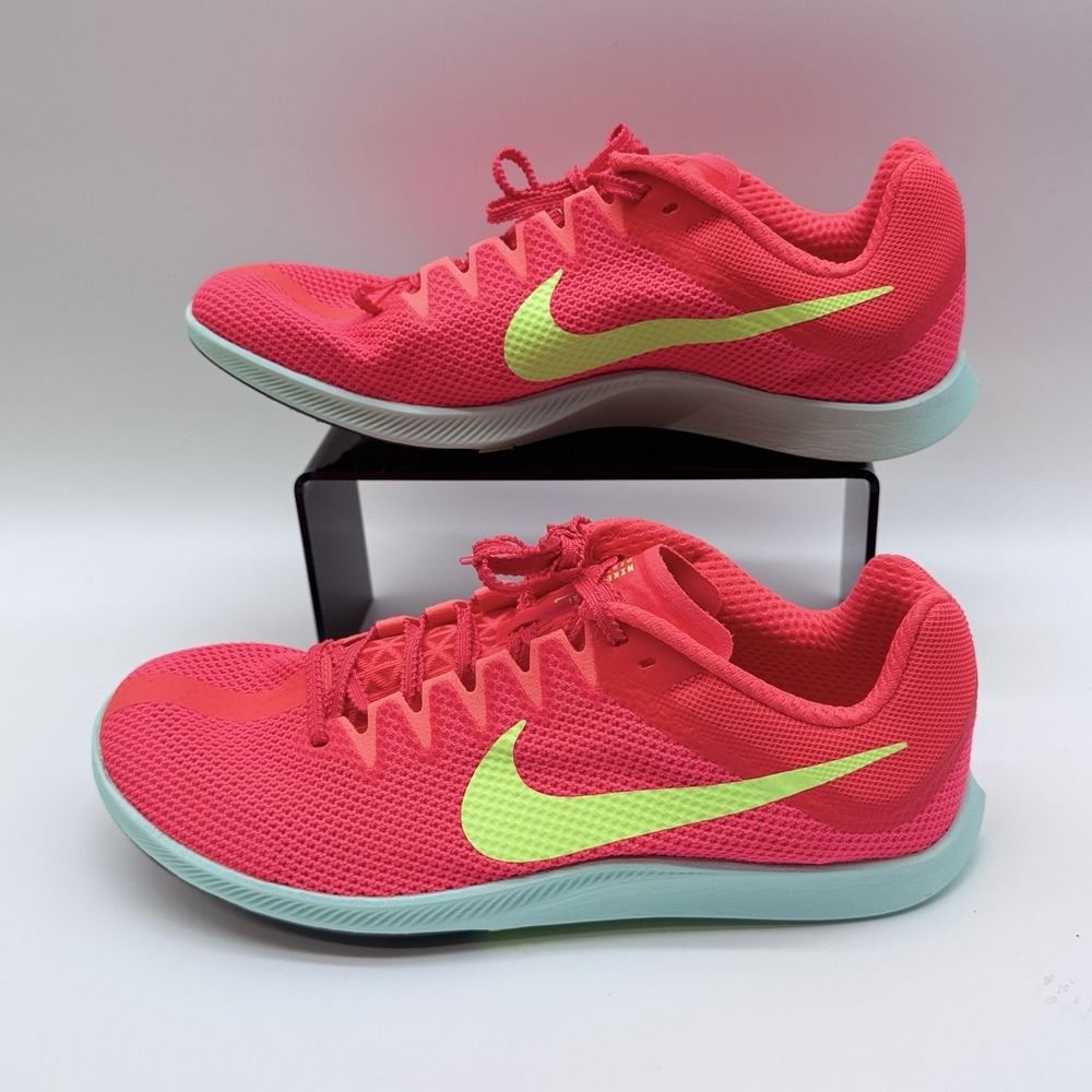 Size 11M- Nike Zoom Rival Distance, Track&field Bright Crimson/Green Racing Shoe